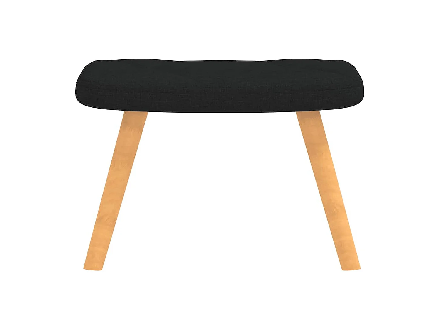 Fauteuil de relaxation moderne avec tabouret Noir Tissu SHL1351