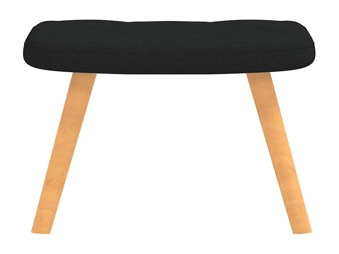 Fauteuil de relaxation moderne avec tabouret Noir Tissu SHL1351