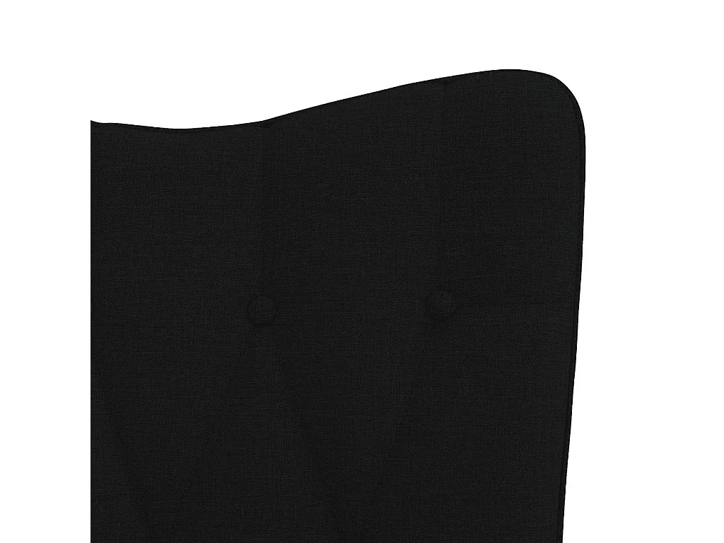 Fauteuil de relaxation moderne avec tabouret Noir Tissu SHL1351