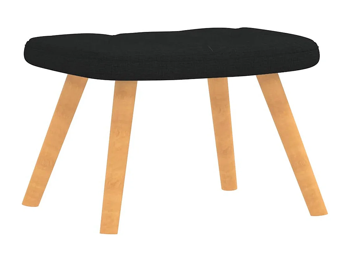 Sillón de relax | Silla de relax con reposapiés tela negro SHL8220