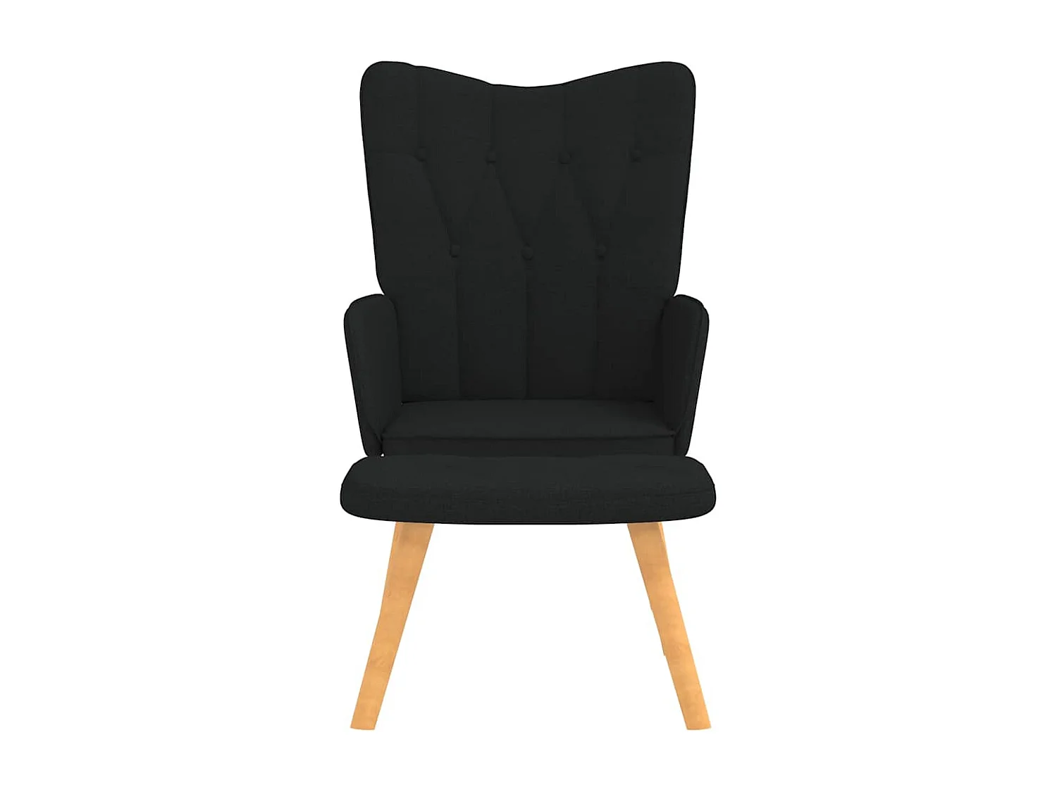 Sillón de relax | Silla de relax con reposapiés tela negro SHL8220