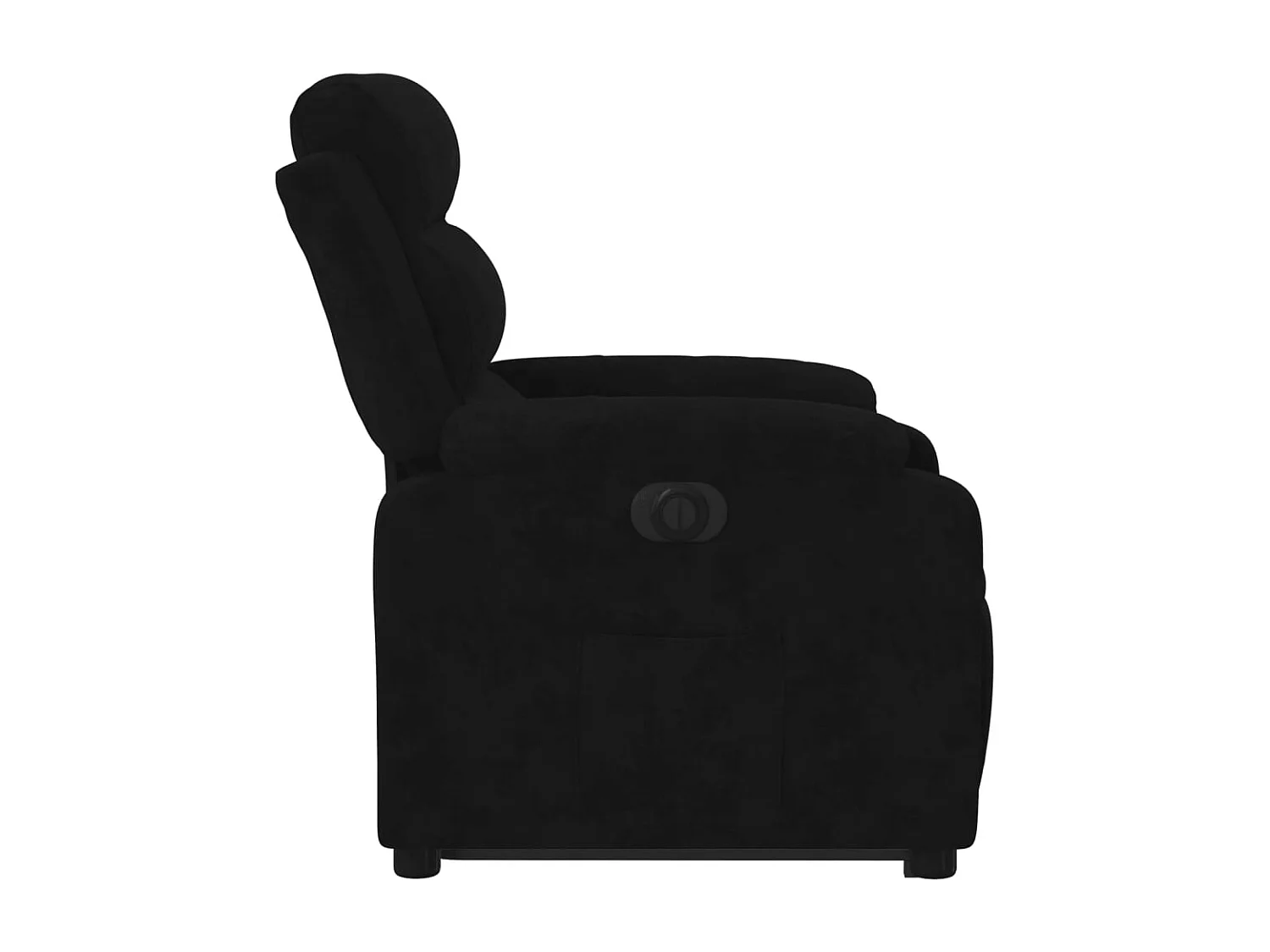 Relaxsessel mit Aufstehhilfe Elektrisch | Lounge Sessel indoor Schwarz Samt SHL30985