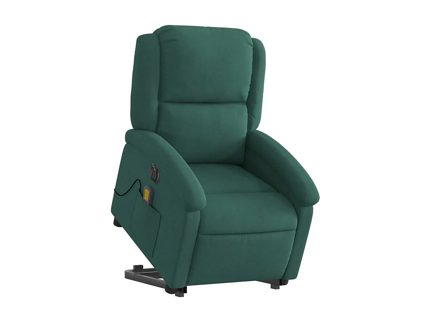Fauteuil inclinable électrique-Chaise-Fauteuil de Massage vert foncé velours SHL1977