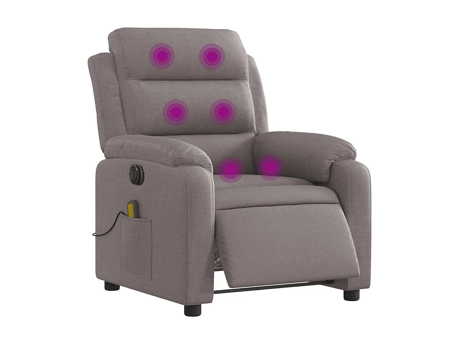 Massagesessel Elektrisch | Relaxsessel indoor Taupe Stoff SHL23851