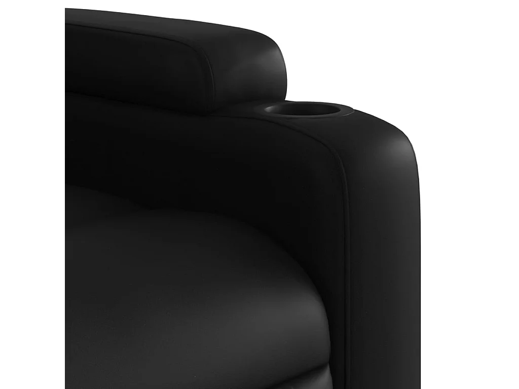 Fauteuil inclinable-Chaise de relax-Fauteuil salon noir similicuir SHL2086