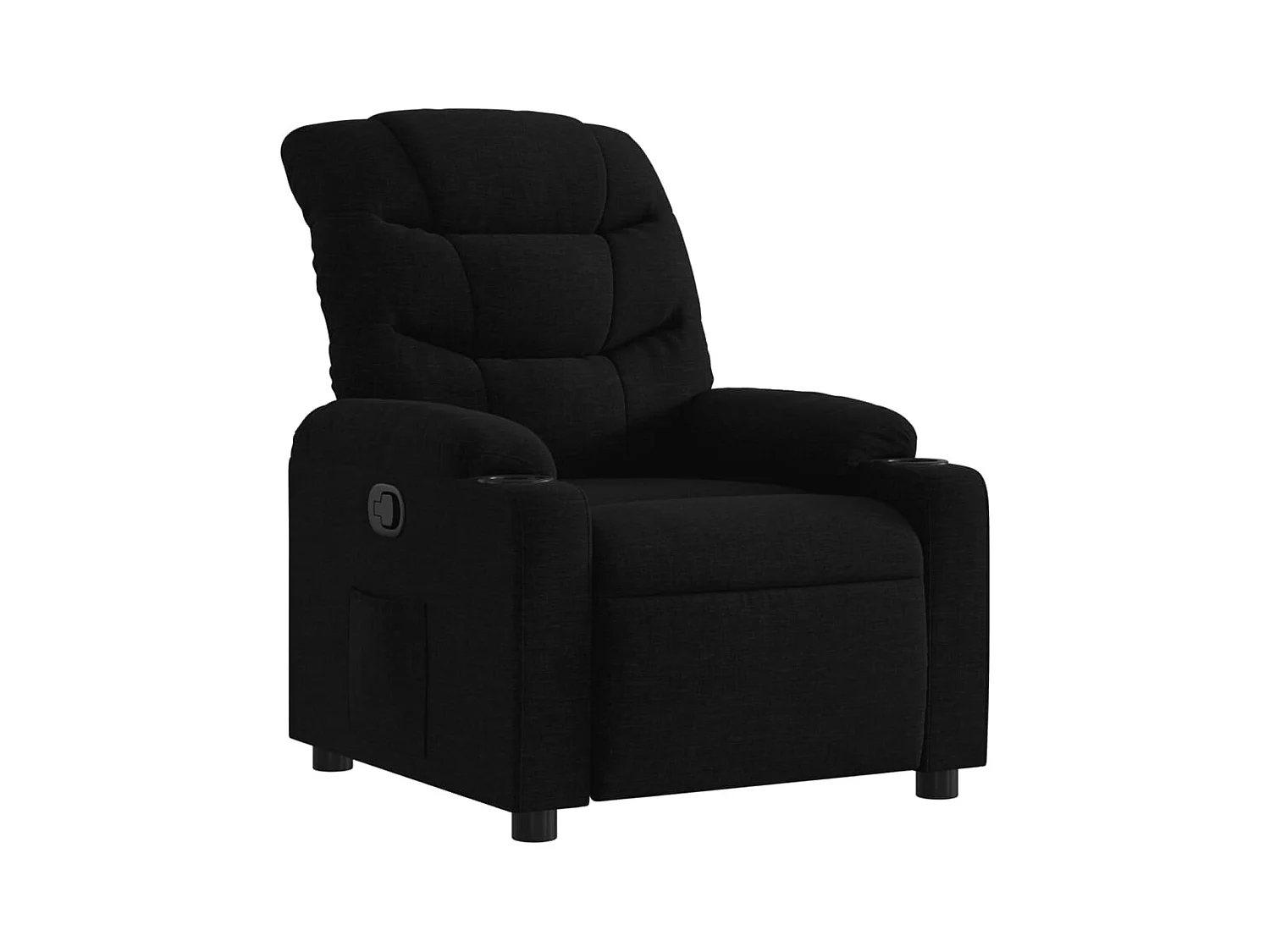 Fauteuil inclinable-Chaise-Fauteuil salon Noir Tissu SHL1979
