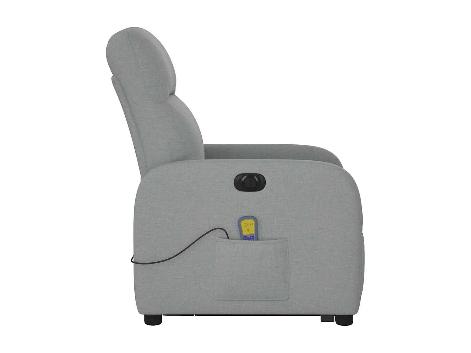 Fauteuil inclinable électrique-Chaise de relax-Fauteuil de Massage Gris clair Tissu SHL3693