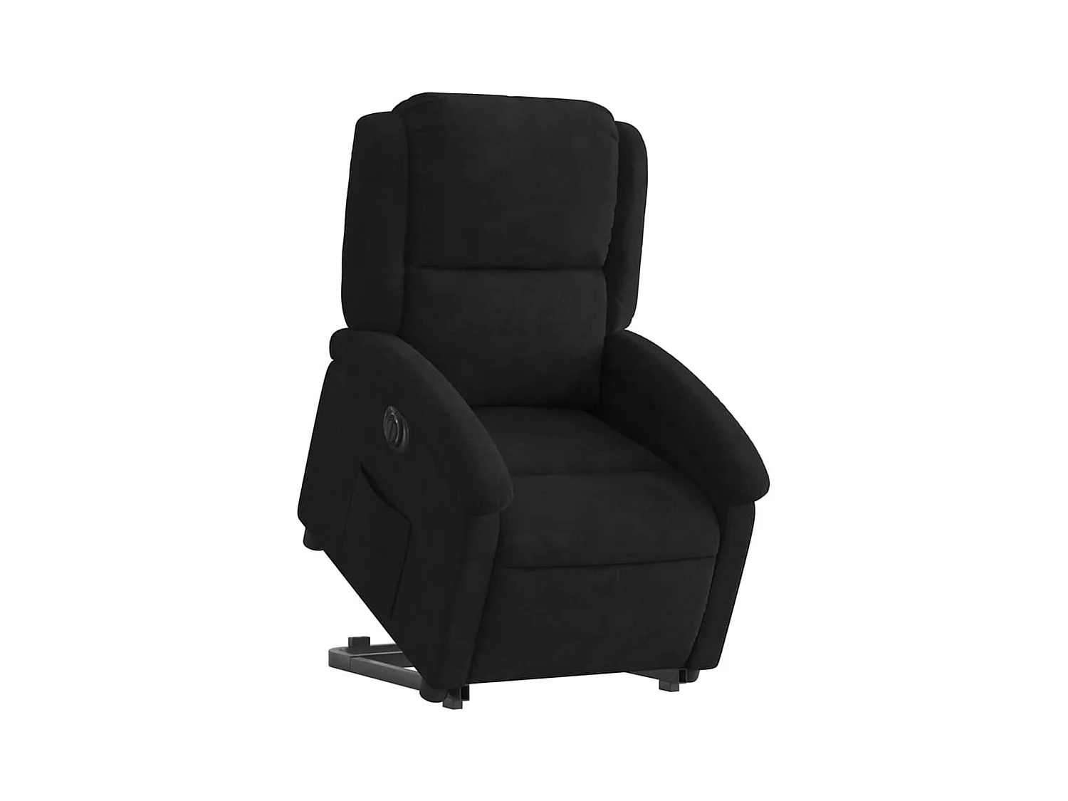 Poltrona Confortável | Poltrona reclinável elevatória elétrica veludo preto SHL331299