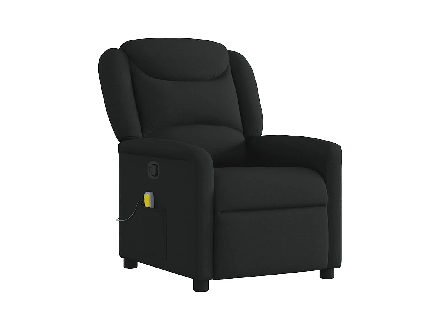 Fauteuil inclinable-Chaise de relax-Fauteuil de Massage Noir Tissu SHL1829