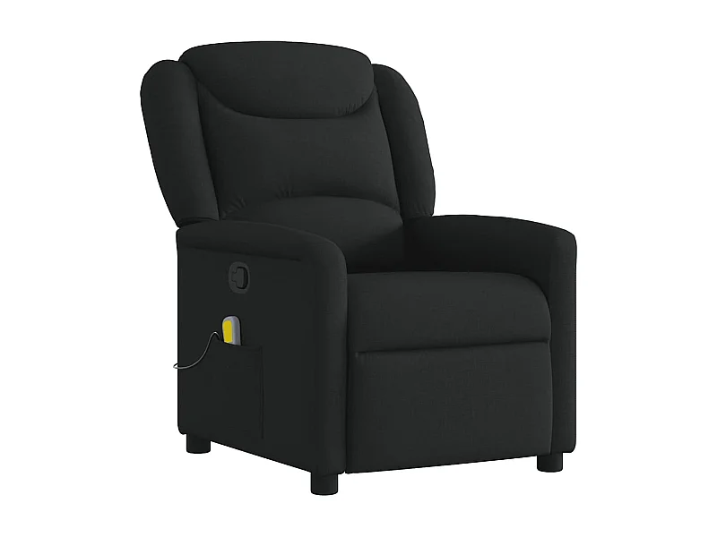 Fauteuil inclinable-Chaise de relax-Fauteuil de Massage Noir Tissu SHL1829