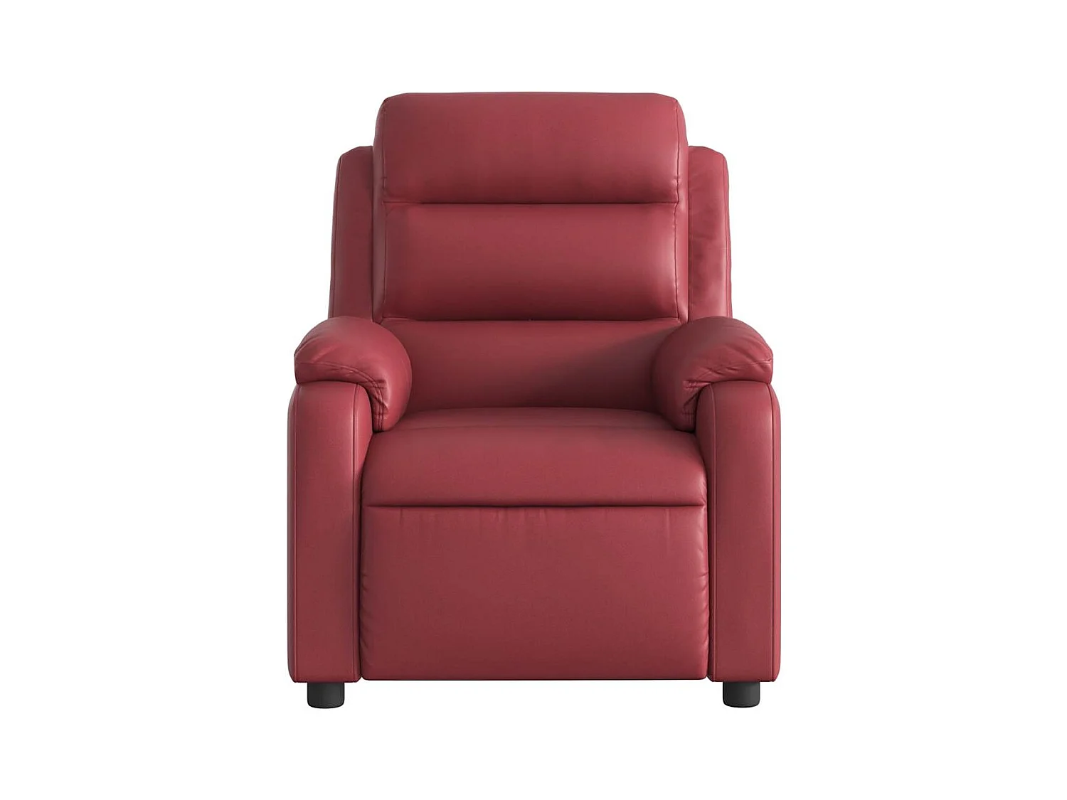 Poltrona massagens reclin. elétrica couro artif. vermelho-tinto SHL784007