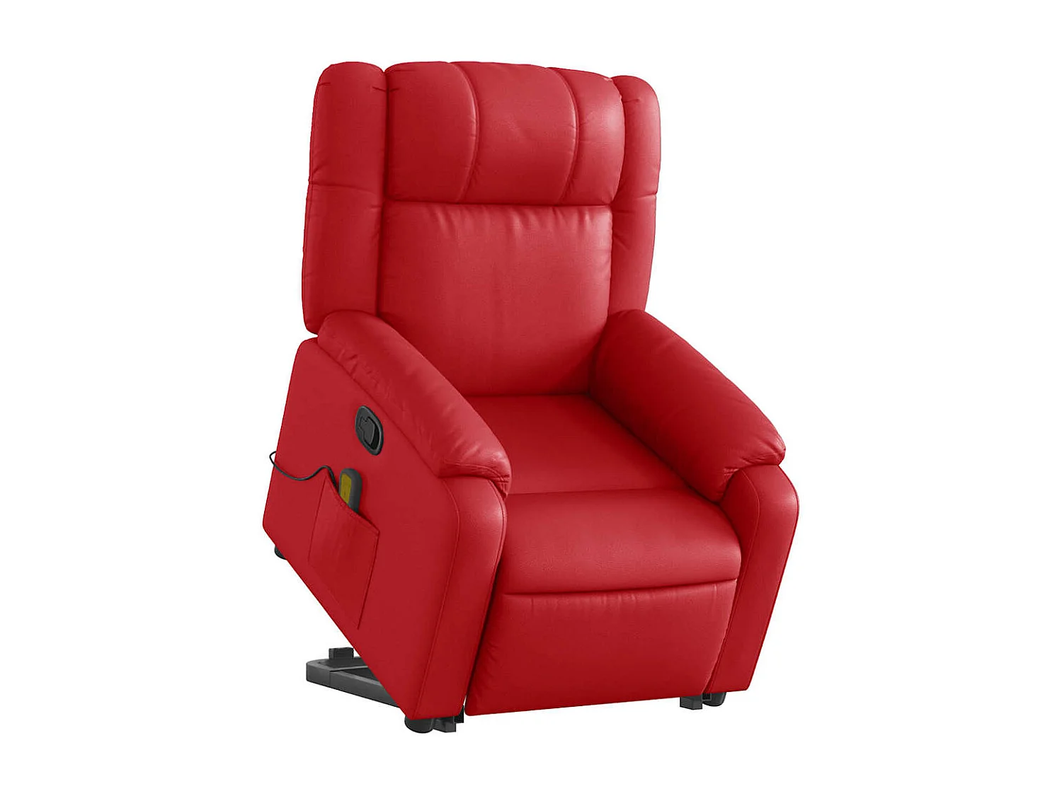 Massagesessel mit Aufstehhilfe | Relaxsessel Rot Kunstleder SHL82595