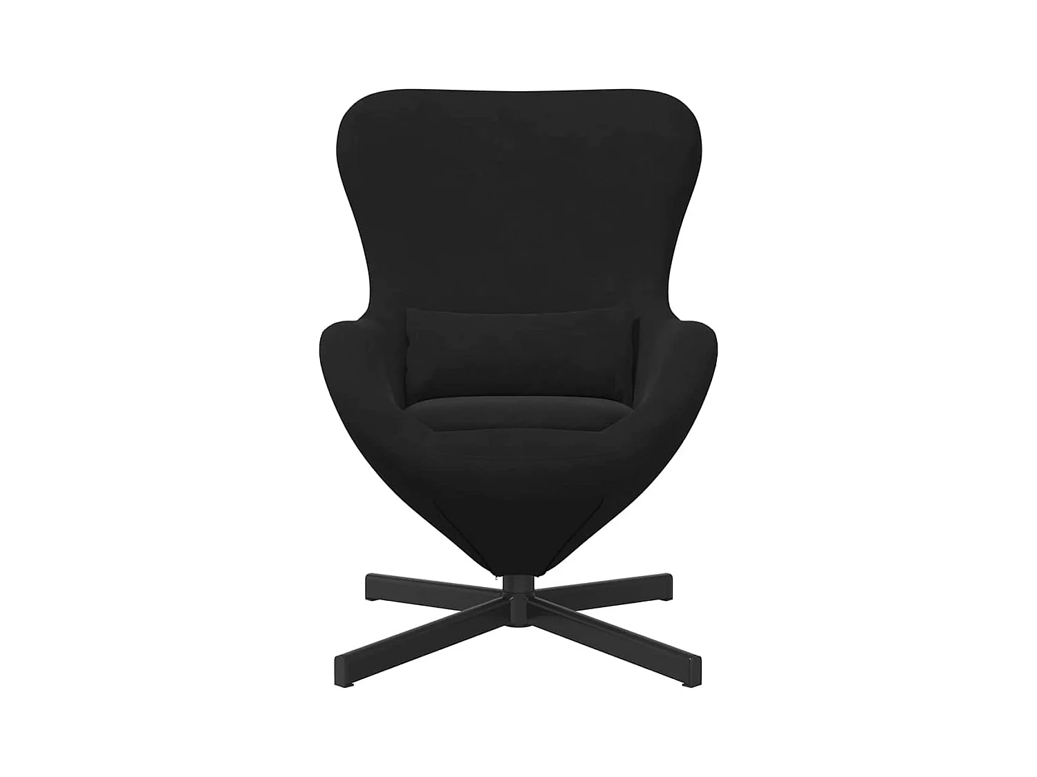 Sillón de relax | Sillón huevo Negro 63x73x90 cm Terciopelo SHL5580