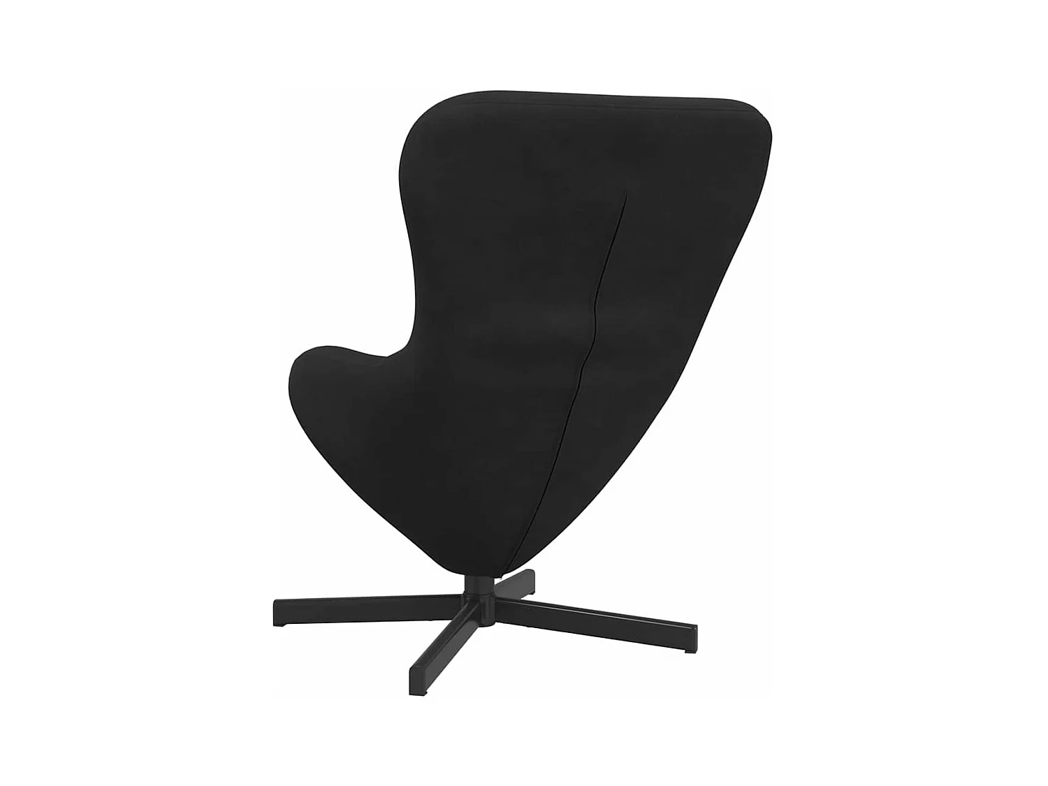 Sillón de relax | Sillón huevo Negro 63x73x90 cm Terciopelo SHL5580