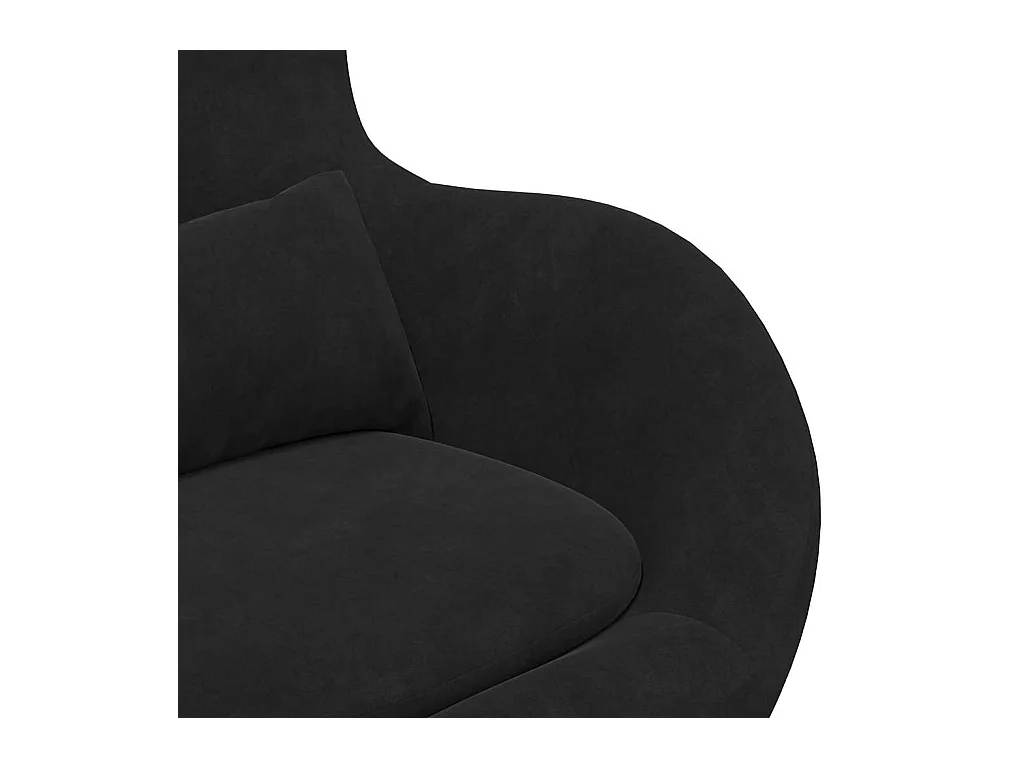 Sillón de relax | Sillón huevo Negro 63x73x90 cm Terciopelo SHL5580