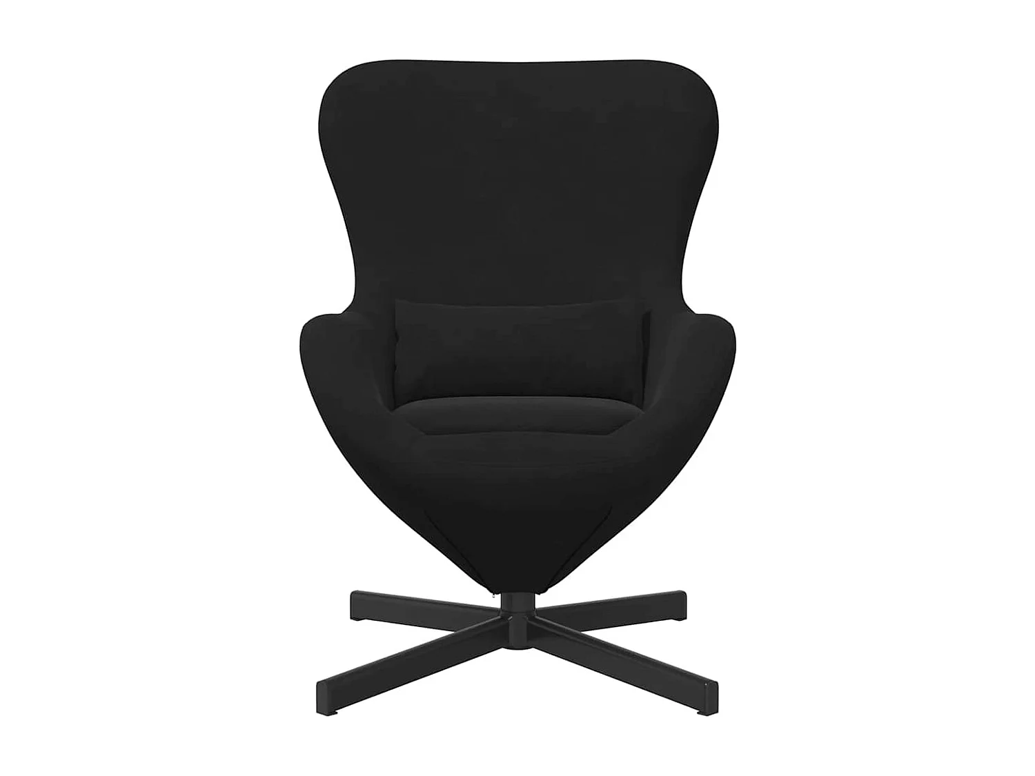 Eivormige stoel Zwart 63 x 73 x 90 cm Fluweel