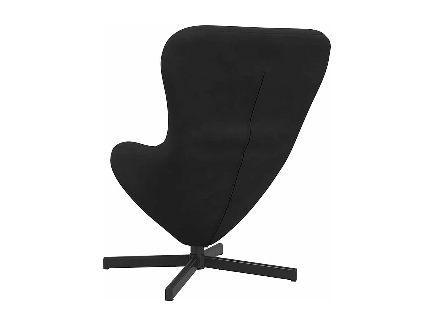 Eivormige stoel Zwart 63 x 73 x 90 cm Fluweel