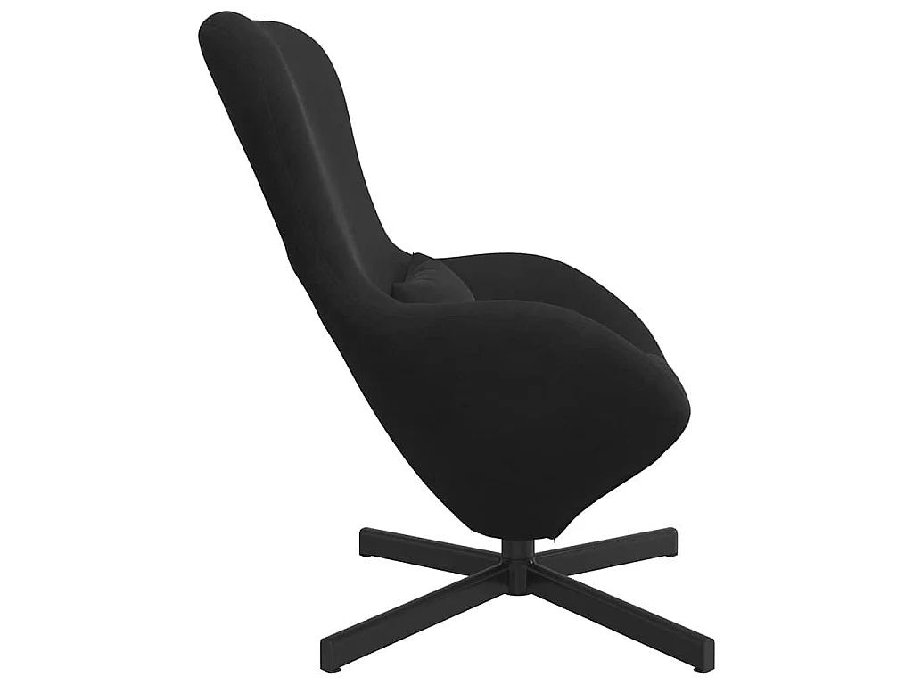 Poltrona Salotto | Sedia | Poltrona uovo Nero 63x73x90cm Velluto SHL9864