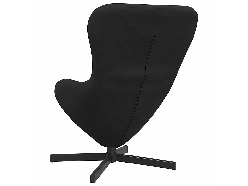 Poltrona Salotto | Sedia | Poltrona uovo Nero 63x73x90cm Velluto SHL9864