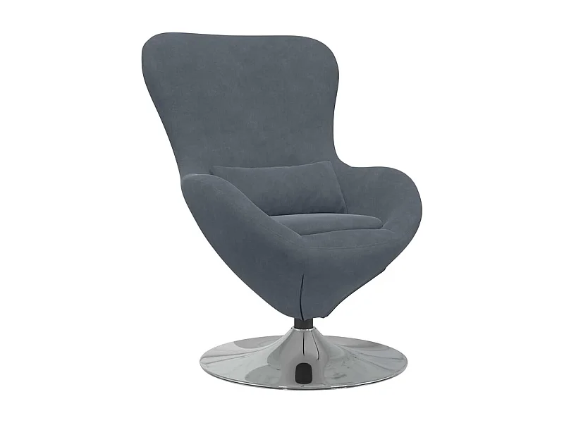 Sillón de relax | Sillón huevo Gris oscuro 63x73x90 cm Terciopelo SHL5609