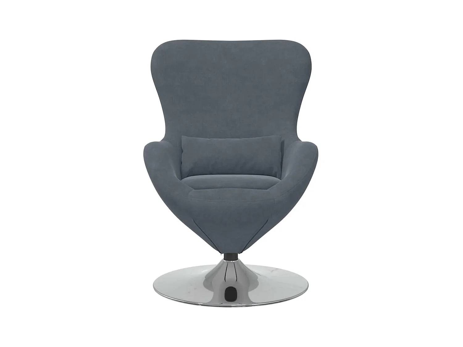 Cadeira Relax | Cadeira ovo Cinzento escuro 63x73x90 cm Veludo SHL236360