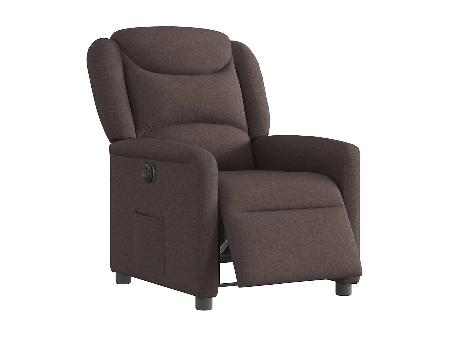 Fauteuil inclinable électrique-Chaise de relax-Fauteuil TV Marron foncé Tissu SHL4451