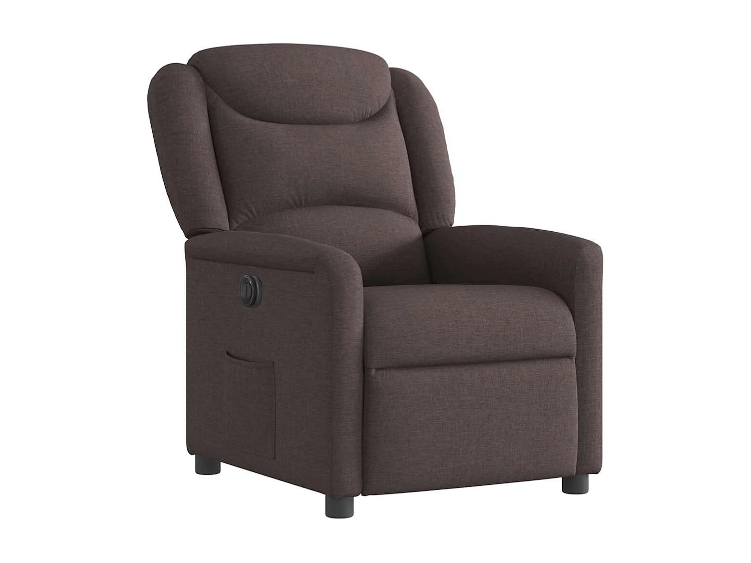 Fauteuil inclinable électrique-Chaise de relax-Fauteuil TV Marron foncé Tissu SHL4451