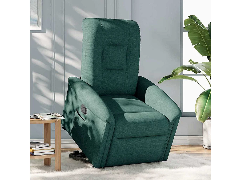 Sillón de relax | Silla | Sillón reclinable elevable tela verde oscuro SHL7754