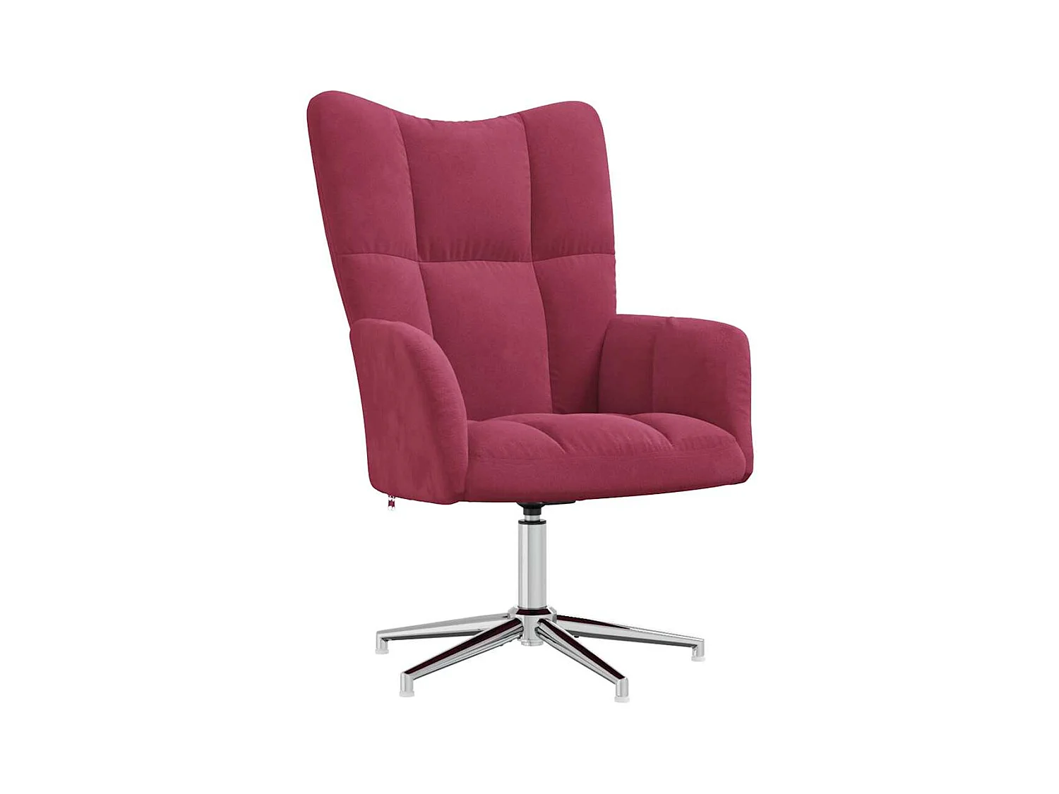 Chaise de relaxation-Fauteuil de Salon Rouge bordeaux Velours SHL3297