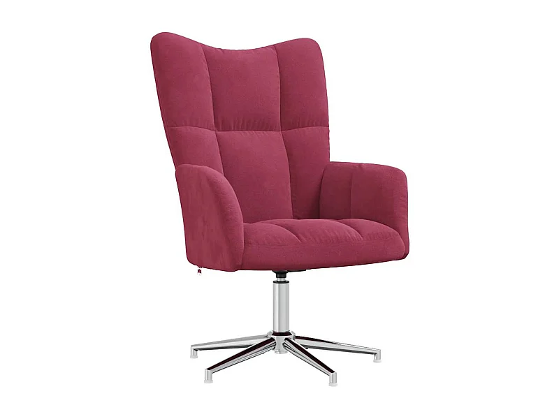 Sillón de relax | Silla de relax de terciopelo rojo vino tinto SHL9842