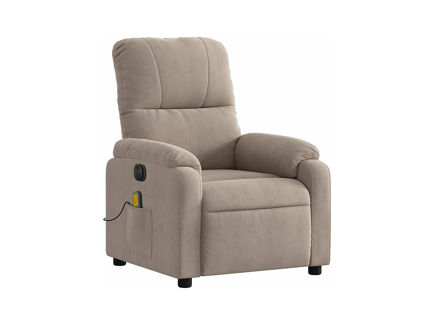 Sillón de relax | Sillón reclinable masaje eléctrico tela microfibra gris taupe SHL9246