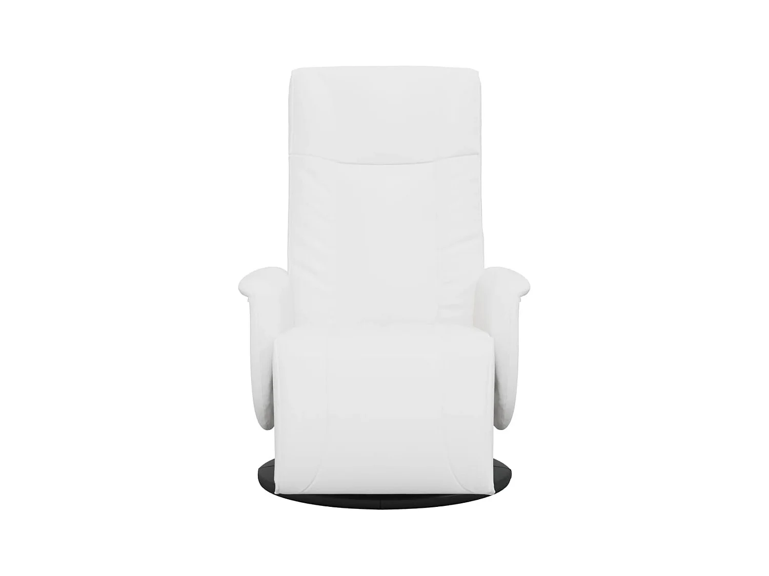 Sillón de relax | Sillón reclinable con reposapiés cuero sintético blanco SHL4312