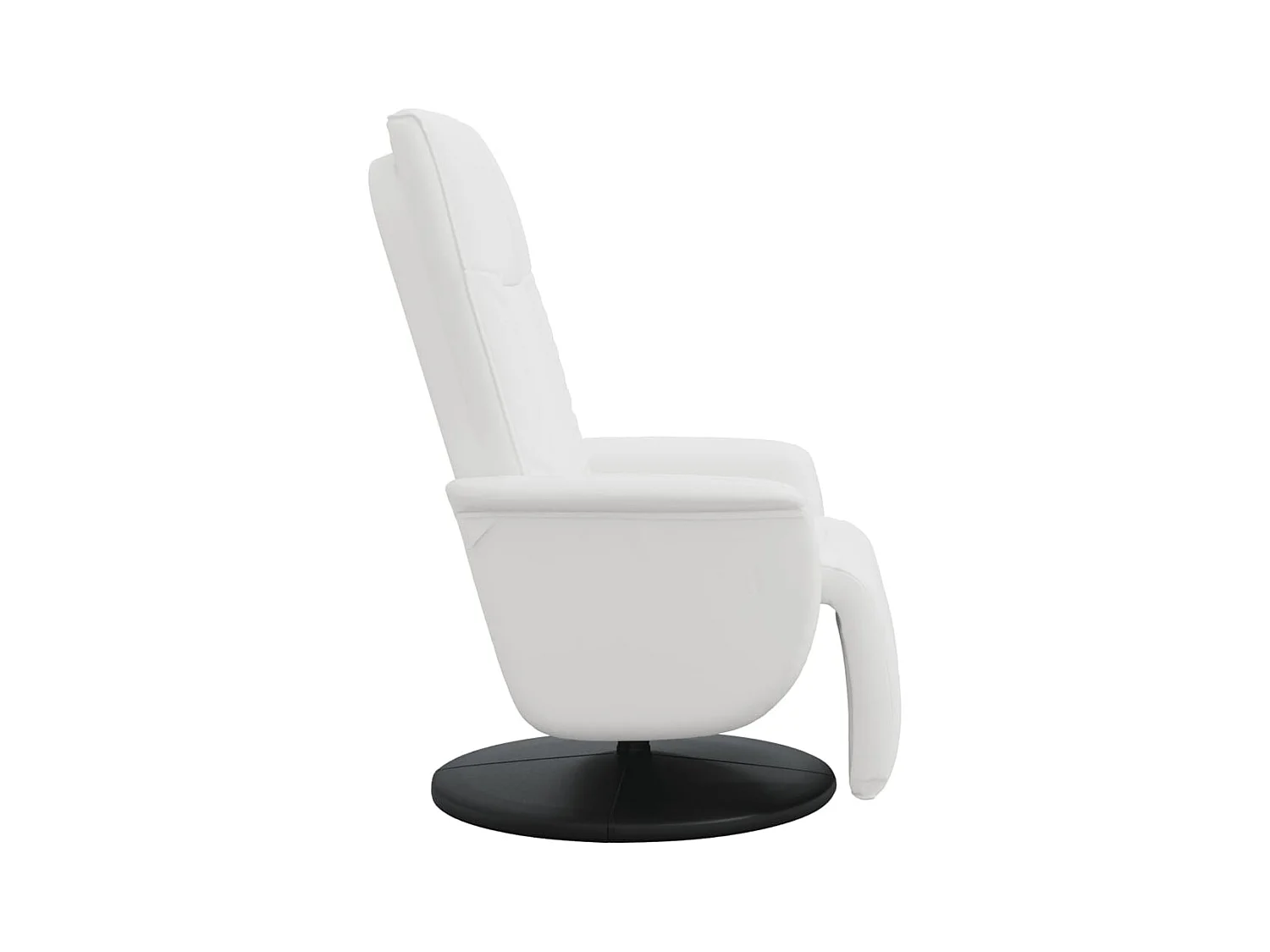 Sillón de relax | Sillón reclinable con reposapiés cuero sintético blanco SHL4312