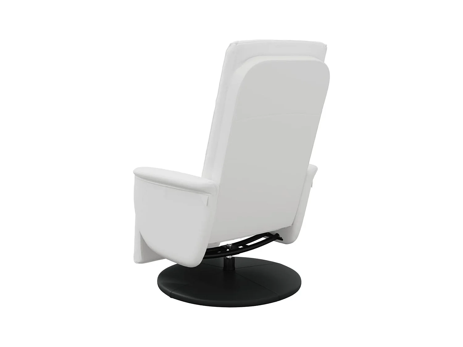 Sillón de relax | Sillón reclinable con reposapiés cuero sintético blanco SHL4312