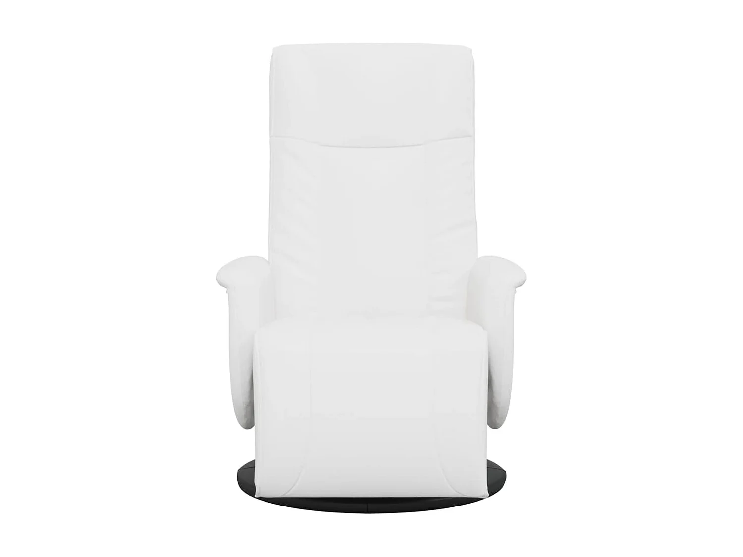 Relaxsessel | Lounge Sessel für Wohnzimmer mit Fußteil Weiß Kunstleder SHL31249