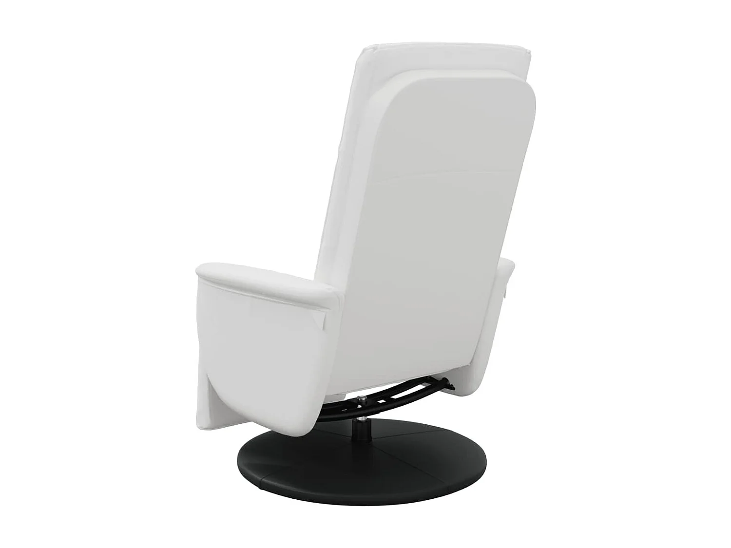 Relaxsessel | Lounge Sessel für Wohnzimmer mit Fußteil Weiß Kunstleder SHL31249