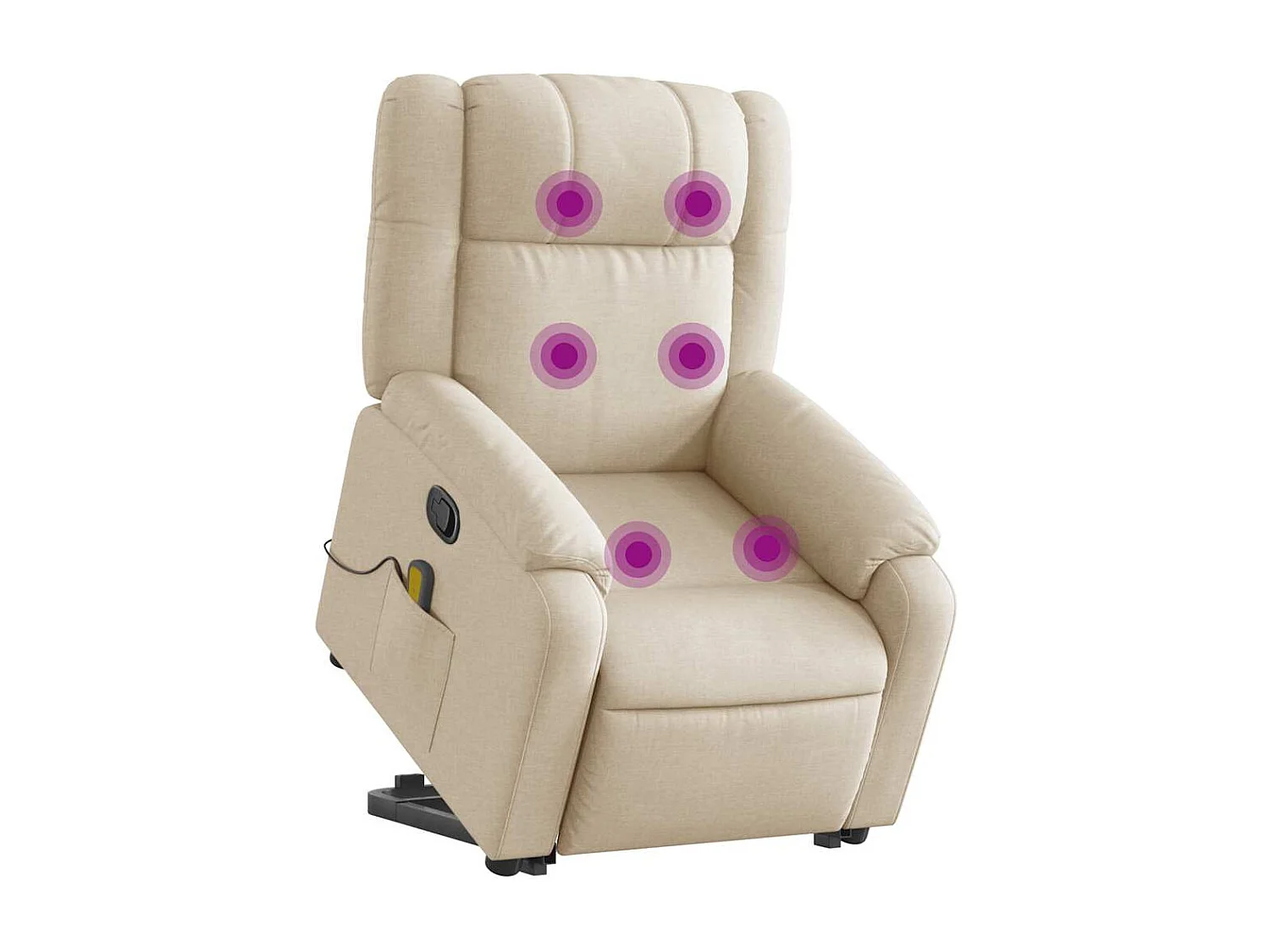 Massagesessel mit Aufstehhilfe | Relaxsessel Creme Stoff SHL30894