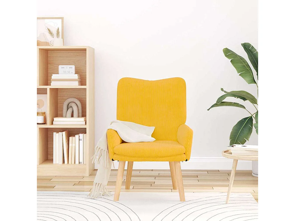 Fauteuil Salon-Chaise de relax Jaune clair 63x67x94 cm tissu SHL2359