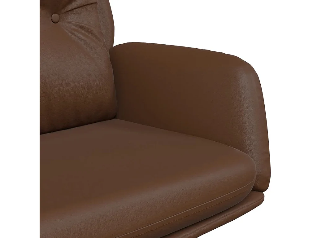 Sillón de relax | Silla de relax de cuero auténtico marrón SHL6296