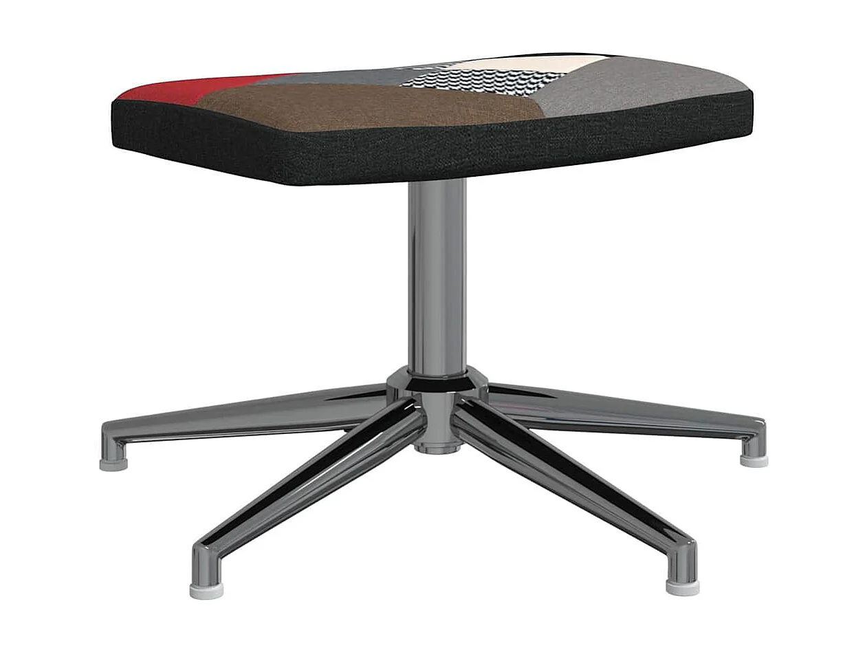 Silla de relax | Silla de relajación con taburete tela patchwork SHL7761