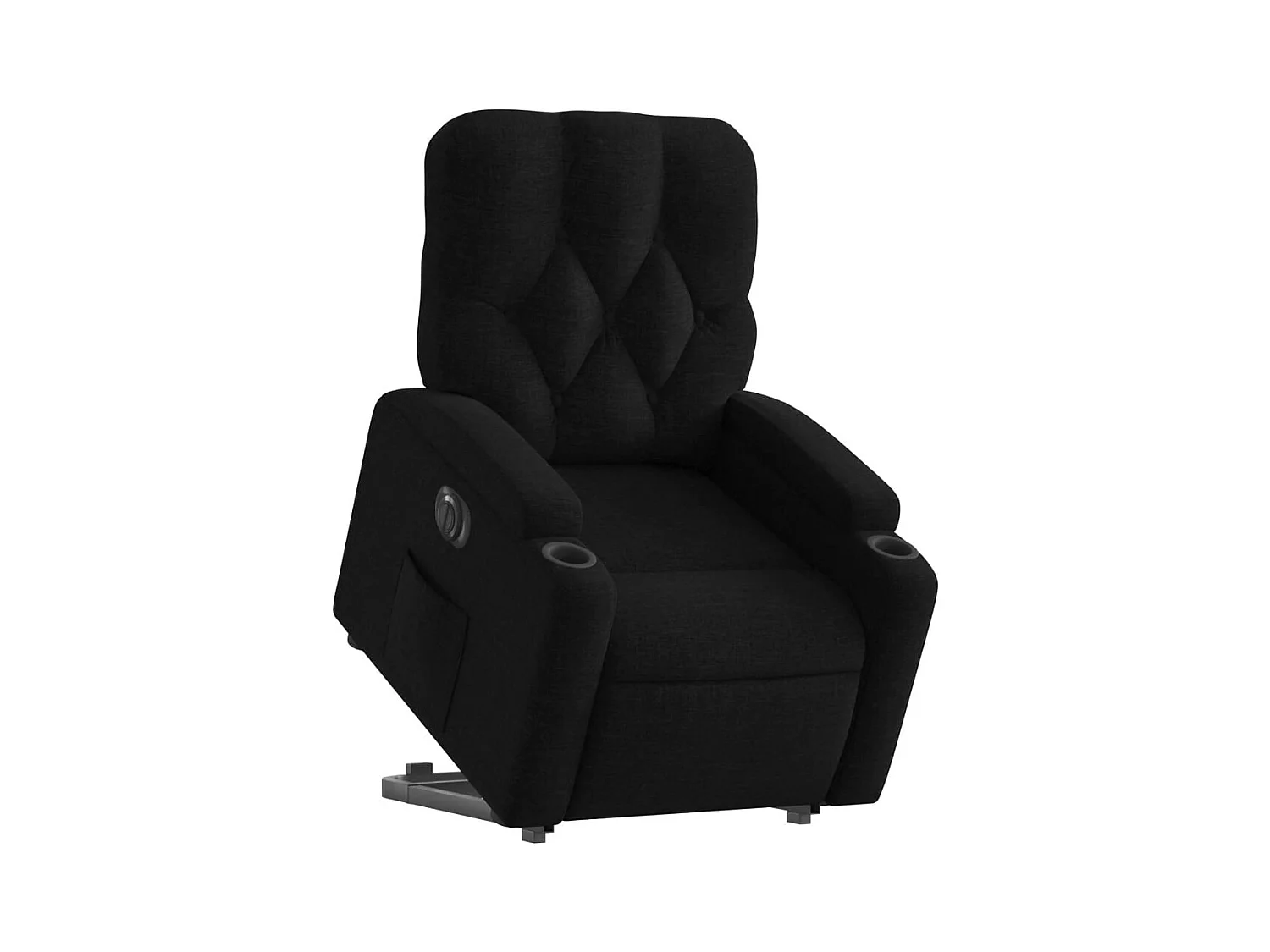 Silla de relax | Sillón eléctrico reclinable elevable de tela negro SHL3923