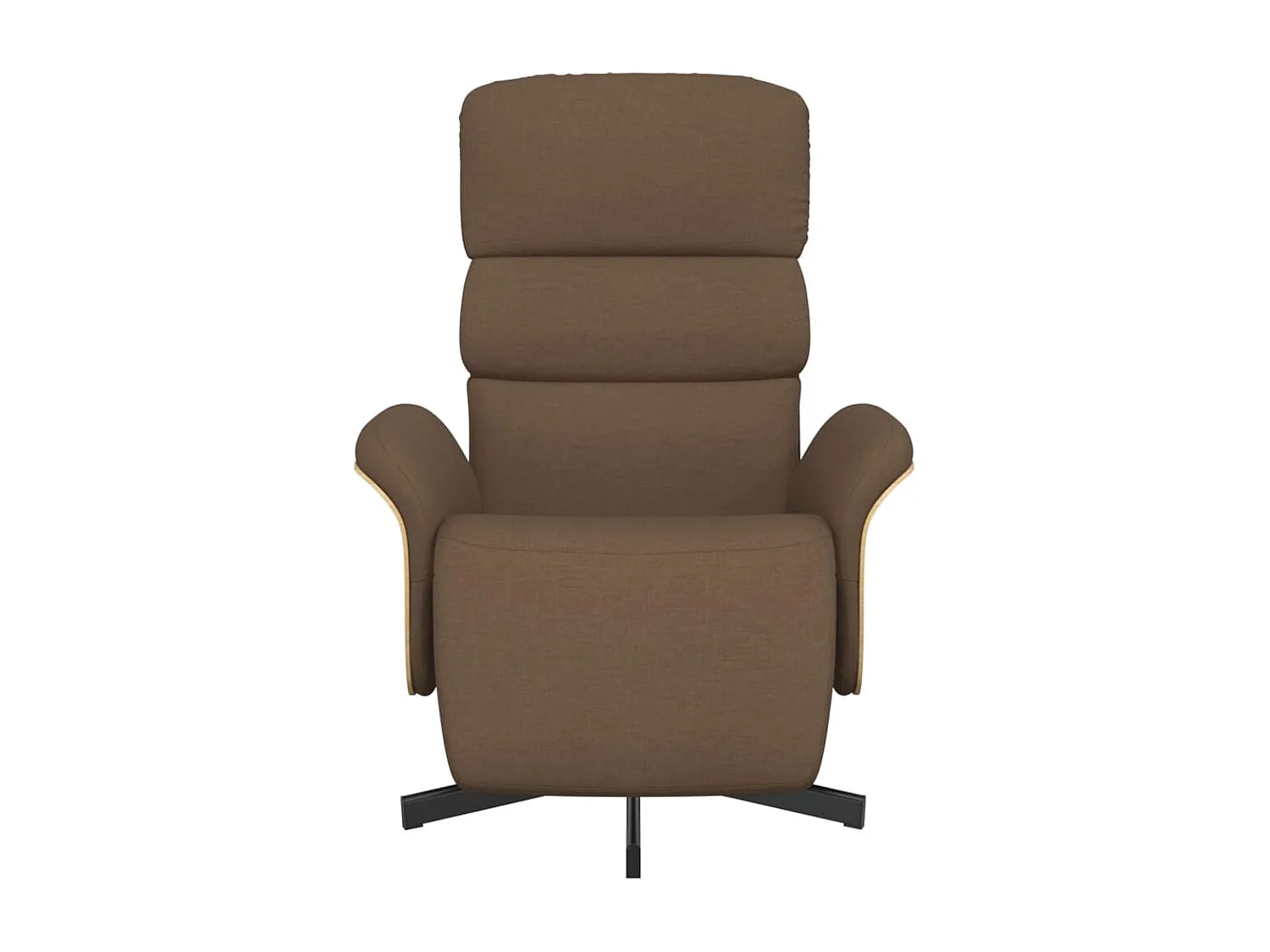 Fauteuil inclinable-Fauteuil salon avec repose-pieds marron tissu SHL1562