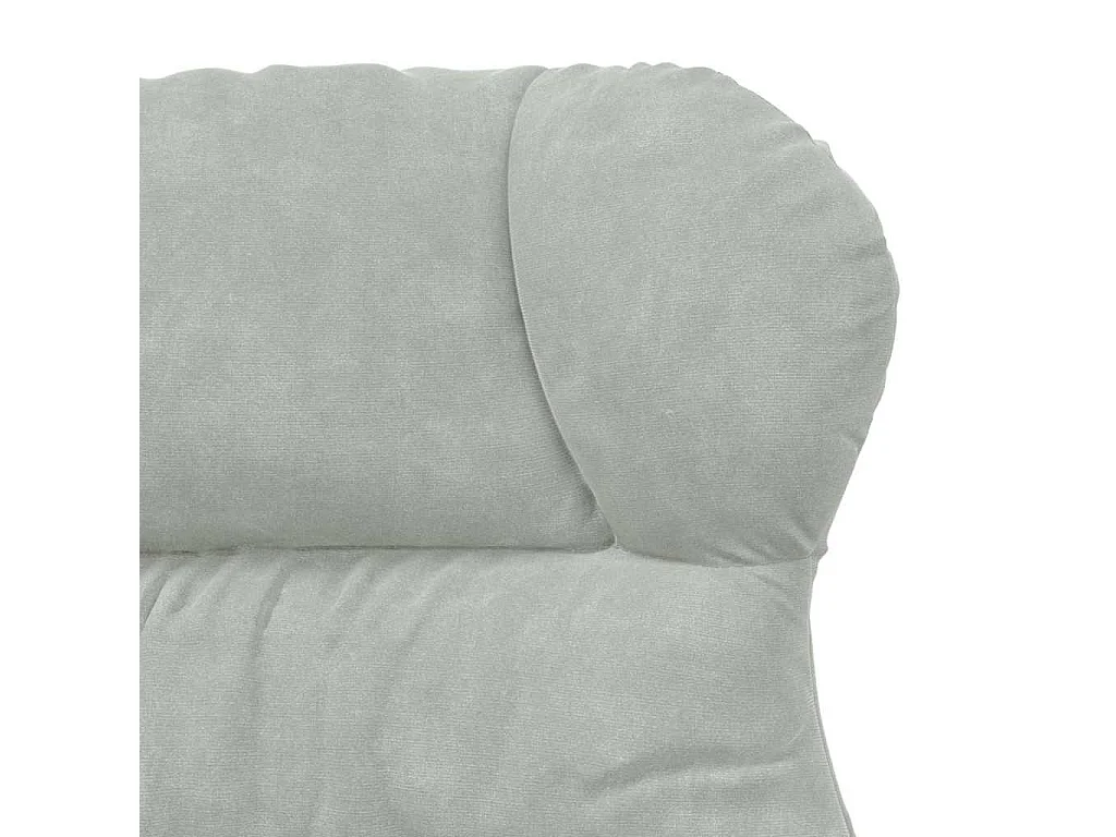 Sillón de relax | Silla Relax | Sillón de salón Gris claro 69x74x93 cm Terciopelo SHL9097