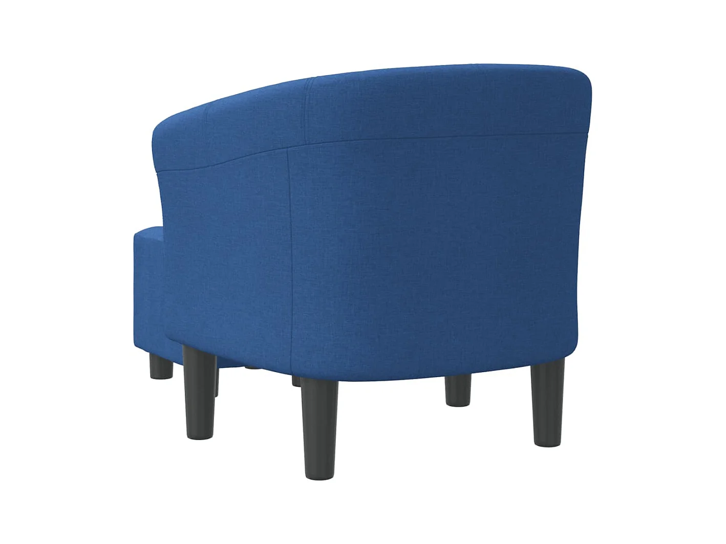 Sillón de salón | Silla de relax con taburete tela azul SHL2637