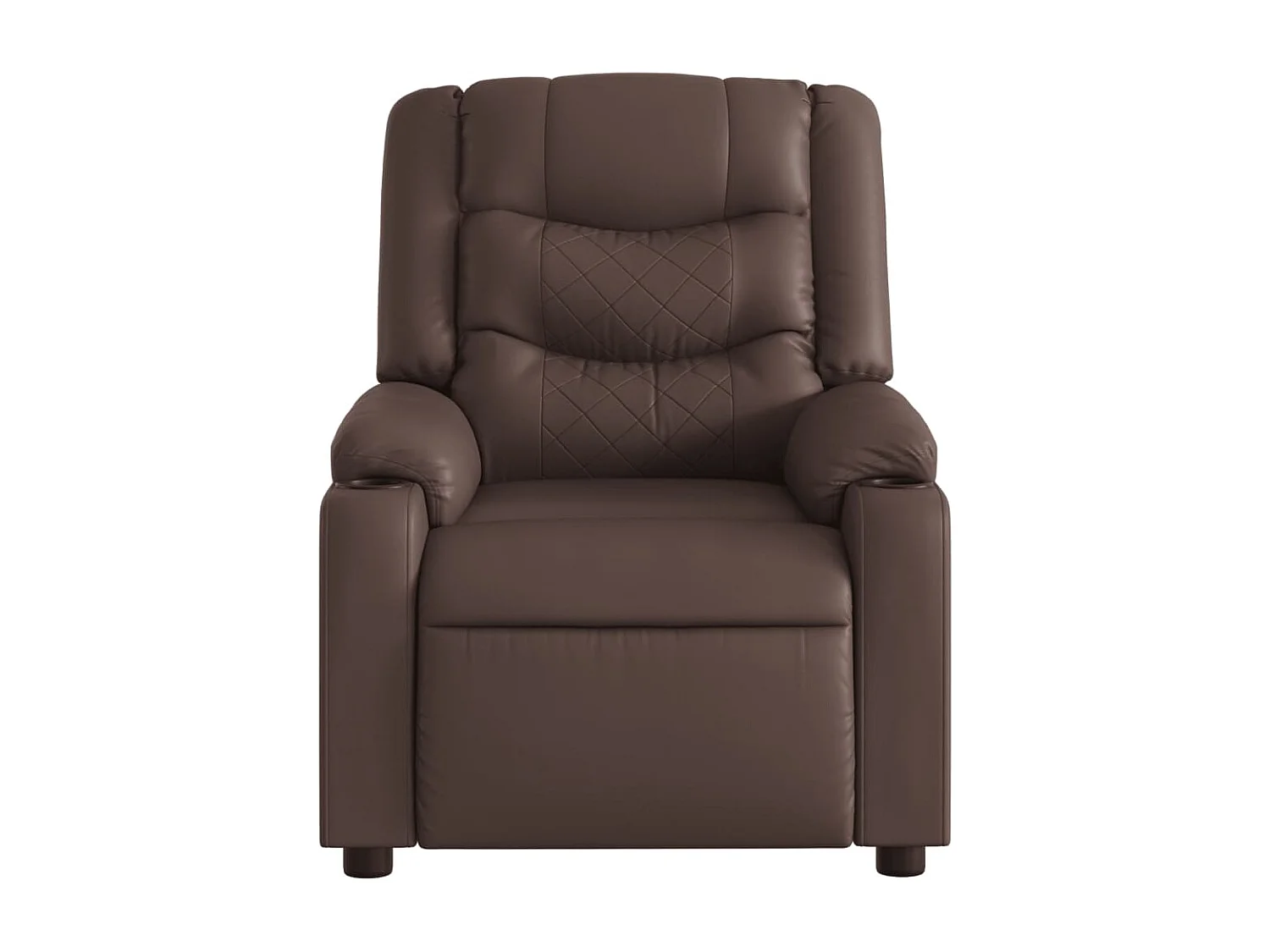 Fauteuil inclinable électrique-Fauteuil de massage de Salon marron similicuir SHL4296