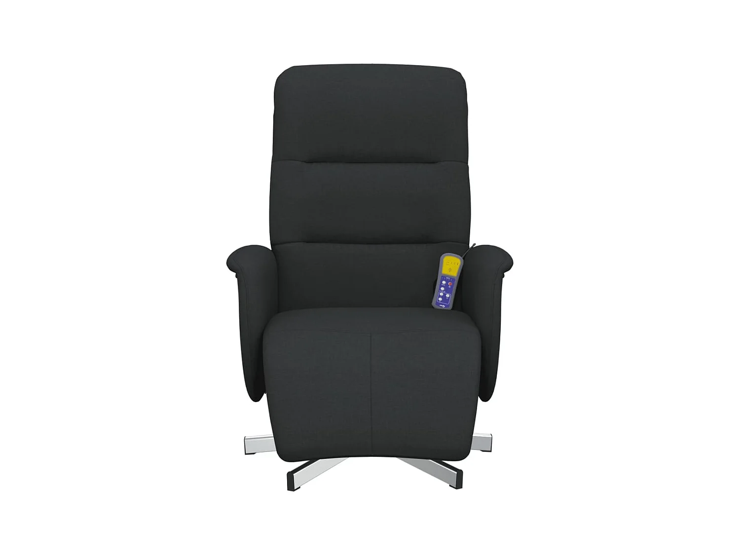 Sillón de relax | Sillón reclinable de masaje con reposapiés tela negra SHL4979