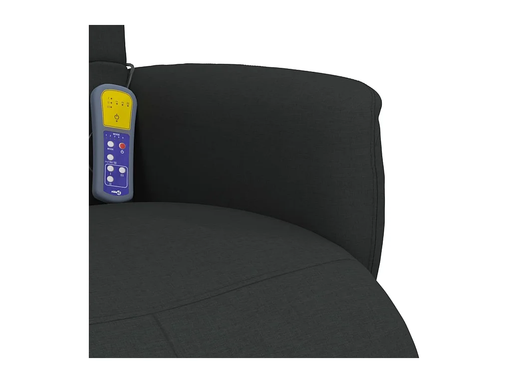 Sillón de relax | Sillón reclinable de masaje con reposapiés tela negra SHL4979