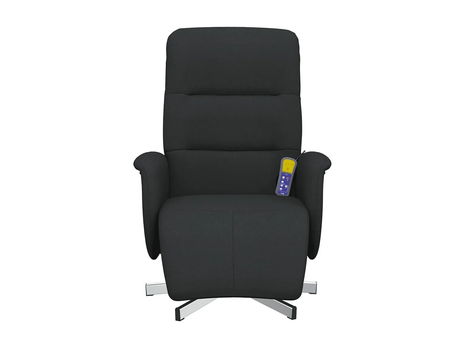 Massagesessel mit Fußteil Schwarz Stoff SHL84607