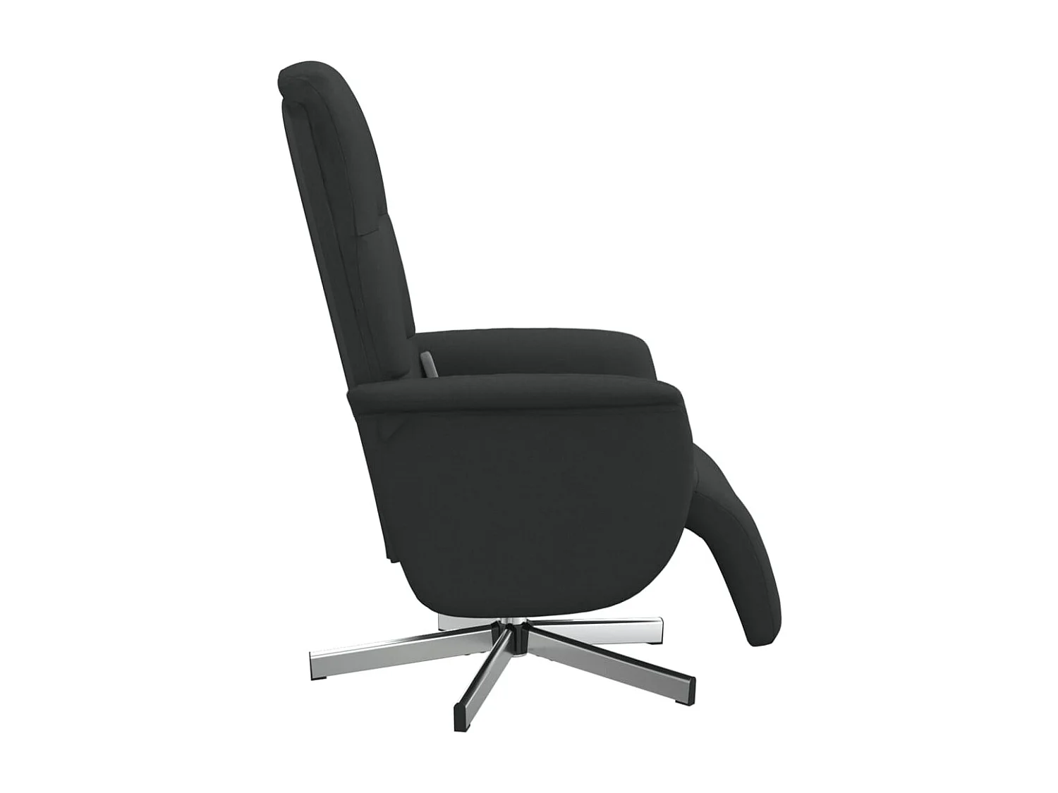 Massagesessel mit Fußteil Schwarz Stoff SHL84607