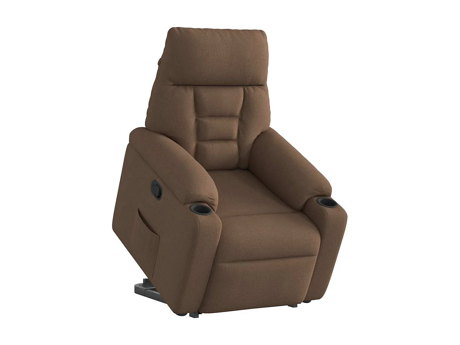 Fauteuil inclinable-Chaise de relax-Fauteuil TV Marron Tissu SHL2074